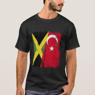 T-shirt Jamaïque Drapeau Demi Turquie Turkiye Jamaïcain Tu