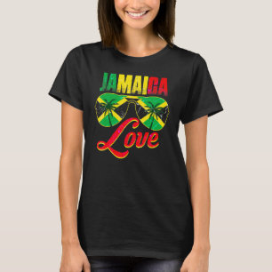 T-shirt Jamaïque Drapeau Jamaïcain Vacances Caraïbes Regga