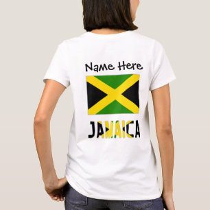 T-shirt Jamaïque et drapeau jamaïcain avec votre nom