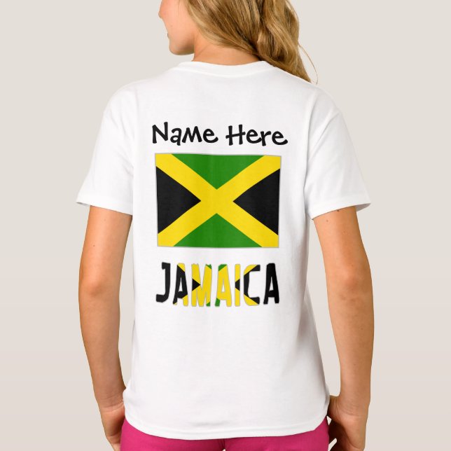 T-shirt Jamaïque et Jamaïque avec votre nom (Dos)