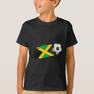T-shirt Jamaïque Footll Ll Maillot Drapeau Jamaïcain - Jam