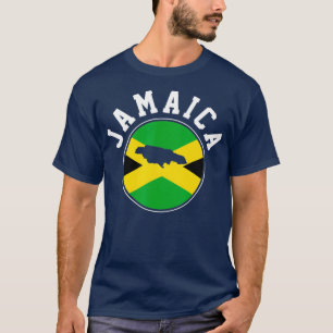 T-shirt Jamaïque Jamaïque Jamaïque Carte Drapeau