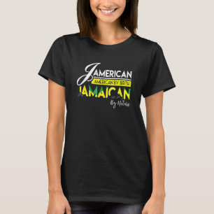 T-shirt Jamaïque  Jamerican Jamaïcain Américain Drapeau Ja
