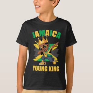 T-shirt Jamaïque Jeune roi jamaïcain garçon Africain Fier 