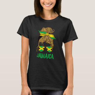T-shirt Jamaïque Pour Fille Jamaïcaine Drapeau Pour Femmes