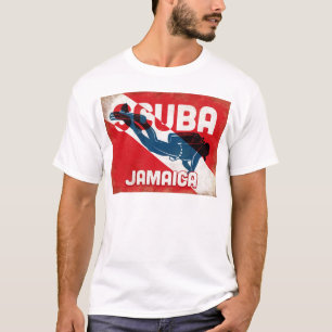 T-shirt Jamaïque Scuba Diver - Blue Retro