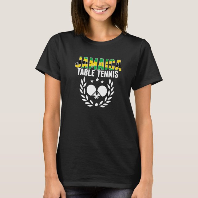 T-shirt Jamaïque Tennis Jamaïcain Ping Pong Soutien (Devant)