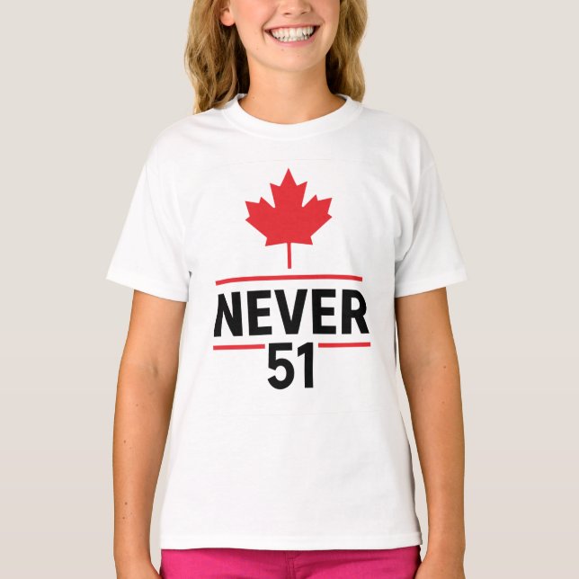 T-shirt Jamais 51 Conception de boutons Canada - Patriotiq (Devant)