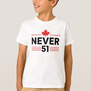 T-shirt Jamais 51 Drapeau d'État Canada - Fier et patrioti