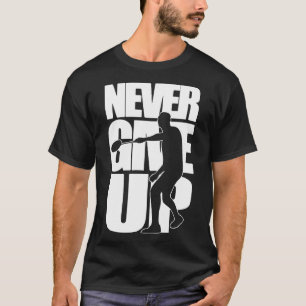T-shirt JAMAIS ABANDONNER le badminton