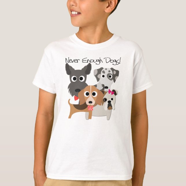 T-shirt Jamais Assez De Chiens (Devant)