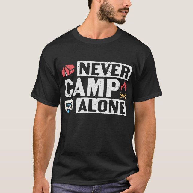 T-shirt Jamais Camp seul (Devant)