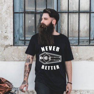 T-shirt Jamais mieux mort à l'intérieur squelette Hallowee