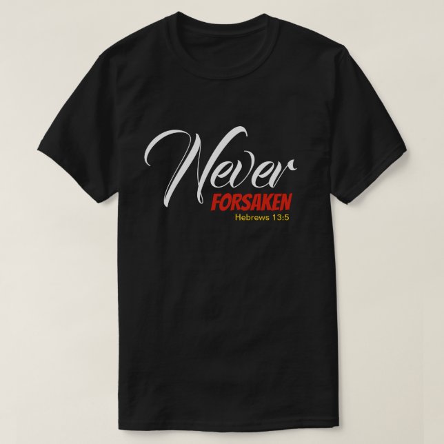T-shirt JAMAIS OUBLIÉ HÉbreux Écritures chrétiennes (Design devant)