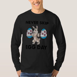 T-shirt Jamais Sauter Jour Oeuf Rabbit Poids Levée de la c