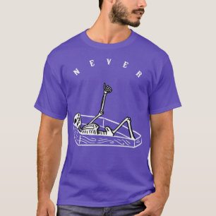 T-shirt Jamais Squelette Dans Coffin Drôle Effrayant Crème