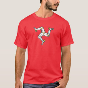 T-shirt Jambes mannoises du drapeau 3 d'île de Man de