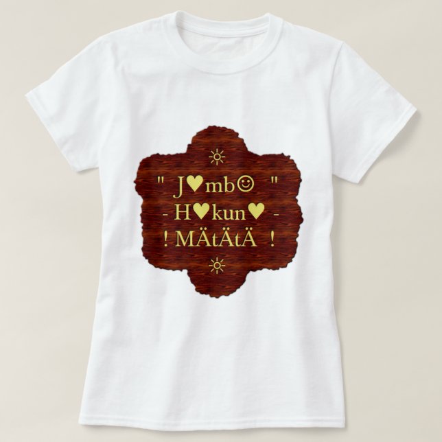 T-shirt Jambo Hakuna Matata : Art africain Imprimer/Graphi (Design devant)