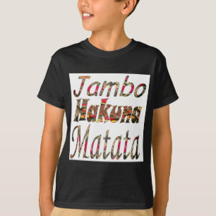 T-shirt Jambo Hakuna Matata Art Vintage africain Imprimer