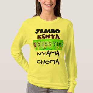 T-shirt Jambo Kenya Hakunamatata Vous me manquez comme Nya