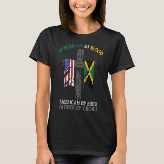 T-shirt Jamerican Par Blood American Par Birth Patriot Par