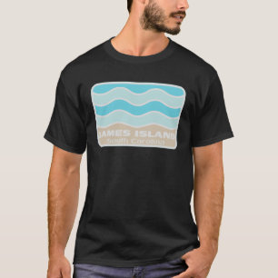 T-shirt James Island Caroline du Sud Rétro SC Waves Beach