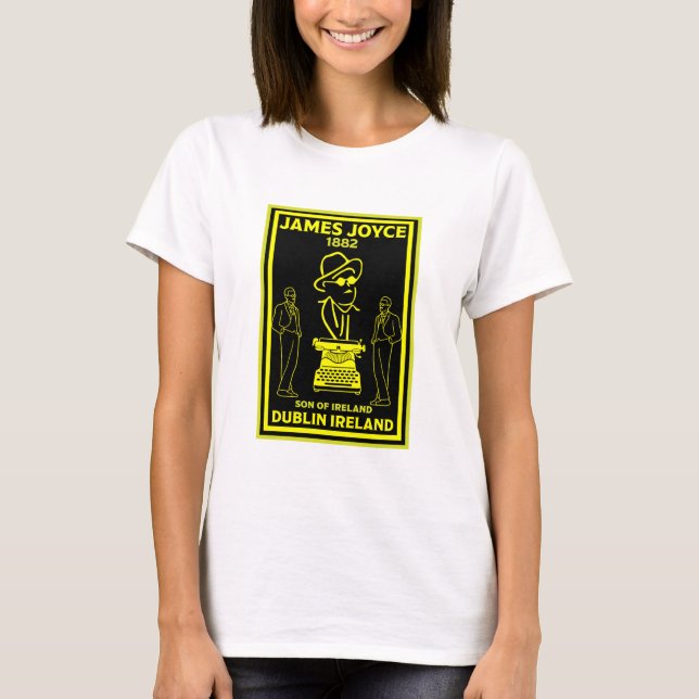 T-shirt James Joyce Dublin Irlande (Devant)