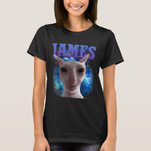 T-shirt James The Cat Meme Funny Silly Cats Brainrot Meme