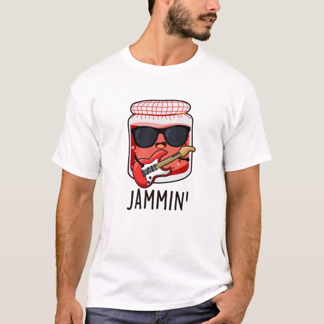 T-shirt Jammin Funny Rocker Jam Pun (Devant)