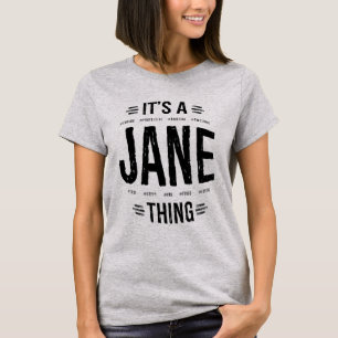 T-shirt Jane Nom personnalisé Cadeau Anniversaire