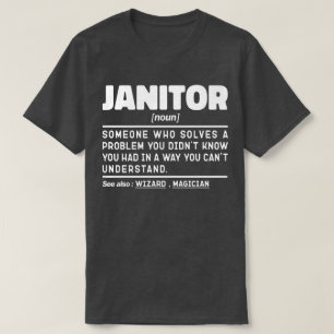 T-shirt Janitor Noun Cool du nettoyeur pour gardien de l'é