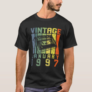 T-shirt January 1997 Retro Vintage 25 Birthday 25 Years Ol