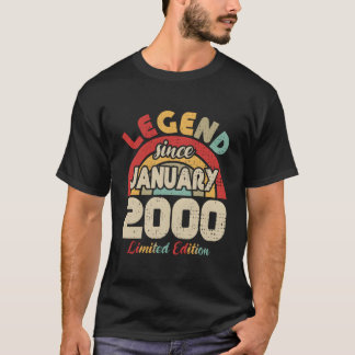 T-shirt January 2000 Legend Since January 2000