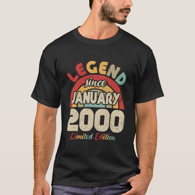 T-shirt January 2000 Legend Since January 2000 (Devant)