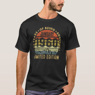 T-shirt Janvier 1960 63 Ans D'Être Impressionnant
