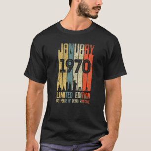 T-shirt Janvier 1970 53 Anniversaire 53 Anniversaire 1970 