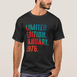 T-shirt Janvier 1976 Année 1976 Rétro 1976 Édition Limitée