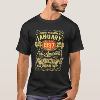 T-shirt Janvier 1997 25E Anniversaire Cadeaux 25 Ans Homme