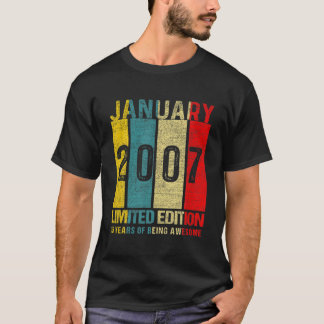 T-shirt Janvier 2007 Edition Limitée 15 Ans D'Être Awe