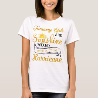 T-shirt Janvier Les Filles sont Sunshine mélangé avec Un p
