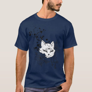 T-shirt Japan Anime Mask Kitsune Style Samurai Oni Monster