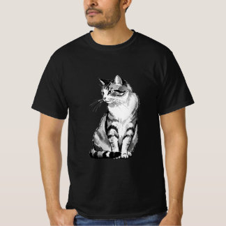 T-shirt 「japanease cat」Japanese style ink painting T－shirt