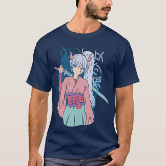 T-shirt Japanese Anime Démon Samouraï Ninja Fille Katana S