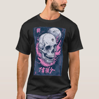 T-shirt Japanese Anime Emo Gothic Skull Reaper Art 01
