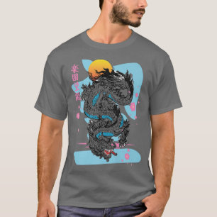 T-shirt Japanese Dragon Asian EGirl Demon Spirit Sakura Ka