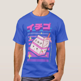 T-shirt Japanese Kawaii Strawberry Milk Shake Carton Funny