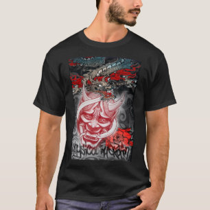 T-Shirt Japanese mask and dragon