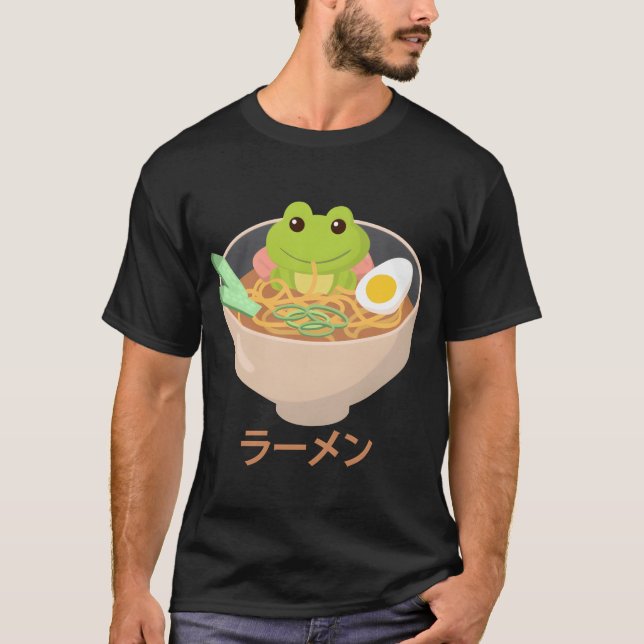 T-shirt Japanese Noodles Frog Ra friend (Devant)