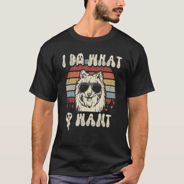 T-shirt Japanese Spitz Says I Do What I Want Halloween Ret (Devant)