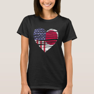 T-shirt Japon American Gros Coeur USA Patriot Heritage Mo